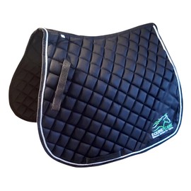 Equine Care All-Purpose English Saddle Pad – Premium Quilted Cotton | Non-Slip, Breathable, Moisture-Wicking | Ideal for Jumping, Dressage, Trail & Schooling | Horse Tack – Blue, Full Size