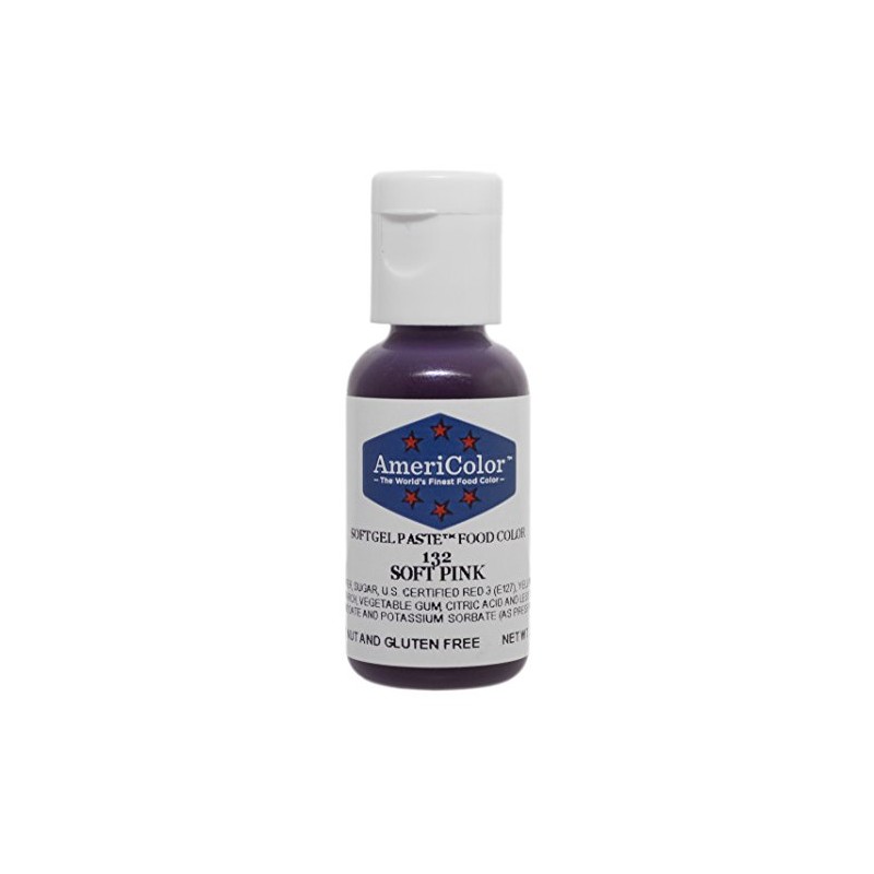 Americolor Soft Gel Paste Food Color, 3/4-Ounce, Soft Pink