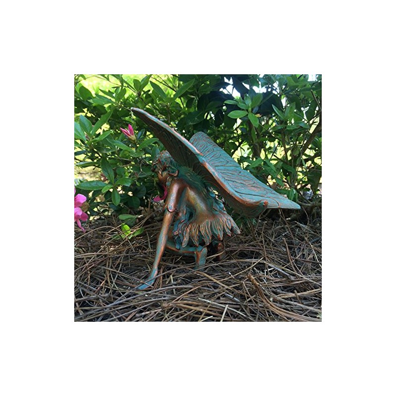 Suffolk Fairies Homestyles Butterfly Fairy Figurine #96202 Garden Statue Bronze