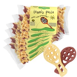 Pastabilities Tennis Pasta, Fun Shaped Tennis Racket Noodles for Kids, Non-GMO Natural Wheat Pasta 14 oz (6 Pack)