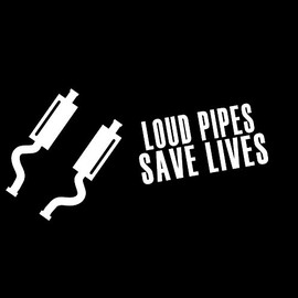 Loud Pipes Save Lives Funny JDM Exhaust 6" Vinyl Sticker Car Decal (6" White)