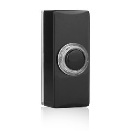 Byron DBW-22012 Universal Doorbell Button-Backlit-Bi-Wire Installation, Black