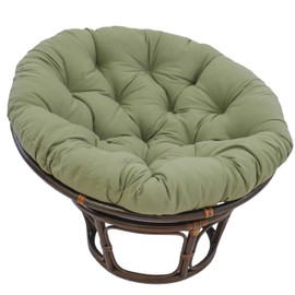 Blazing Needles Solid Twill Papasan Chair Cushion, 44" x 6" x 44", Sage