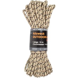 normani Sturdy Polypropylene Rope Maximum Load 250 kg Universal Use, beige