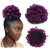 Yinmei Baibian Purple Locs Ponytail Drawstring Curl Loc Petal Bun