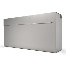Movo Home Mailbox, Modern Wall Mounted (Wilson (Stainless Steel))
