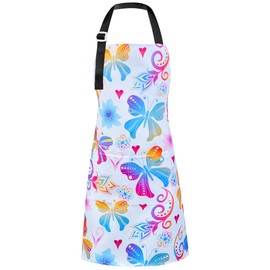 Fiodrimy Apron for Women, Cute Aprons for Women with Pockets Adjustable Kitchen Cooking Baking Gardening Aprons Chef Apron