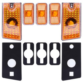 LBRST Replacement for Hummer H2 Cab Roof Lights Housing 2003-2009 and Hummer H2 SUT Cab Roof Top Clearance Marker LED Light Lamps Cab Marker Roof Running Top Lights