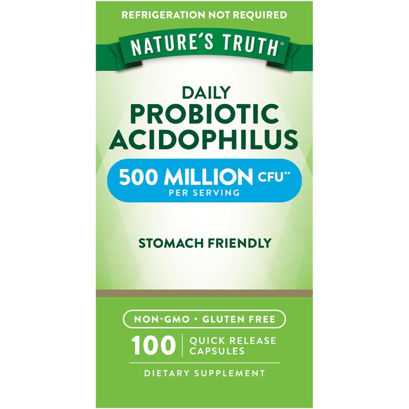 Natures Truth Probiotic Acidophilus 500 Million, 100 Count