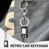 VEHYEGOI 2 Pieces Car Keychains, Retro Car Keychains, Gift Keychains,