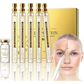 Hilo Proteico Lifting Set, Combinación de Hilo Proteico Soluble y Esencia de Nano Oro|Hilo de Colágeno Absorbible para Lifting Facial|Antienvejecimiento Suavizante Reafirmante Hidratante