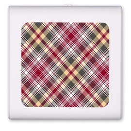 Plug in Dimmable LED Night Light with Dusk to Dawn Auto Sensor, Adjustable Brightness, Warm Light, Auto On-Off Nightlight for Bathroom, Hallway, Nursery, Bedrooms - Plaid