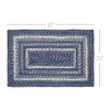 VHC Brands Great Falls Blue Rug with PVC Pad, Jute