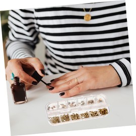 Ipetboom Nail Rhinestones Multi-Shape Flat Back Crystals Nail Kit for Decoration Jewelry Making and Embellishing Clothes Vivid Colors