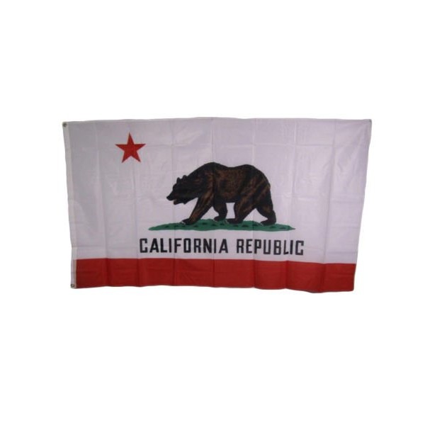 - 3x5 State of California CA Knitted Nylon Flag 3'x5'