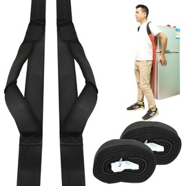 TMR.Breath G Single-Person Carrying Belt 2 pieces/Left and Right Set Moving Furniture Moving Lifting Carrying Cardboard Refrigerator Chest of drawers (Black)
