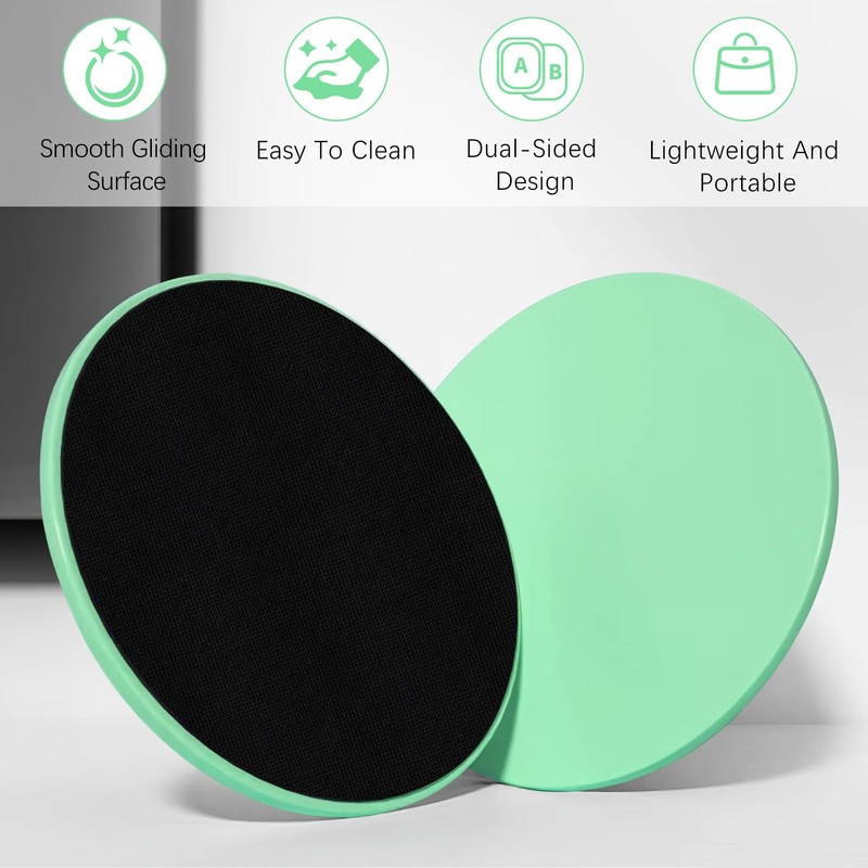 2Pack Gliding Discs, Dual Sided Core Sliders Core Sliding Discs