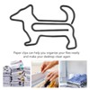 100pcs Dog Shape Paper Clips Creatively Cute Plated Metal Bookmark