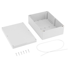 Junction Box, 12 Sizes Selection Box Waterproof IP65 Junction Box ABS Electrical Connection Boxes DIY Plastic Case Wiring Distribution Box Surface-Mounted (26 x 18.5 x 9.5 cm)