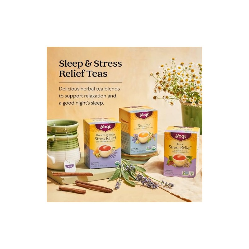 Yogi Tea Stress Relief & Relaxation Sampler - 16 Bags