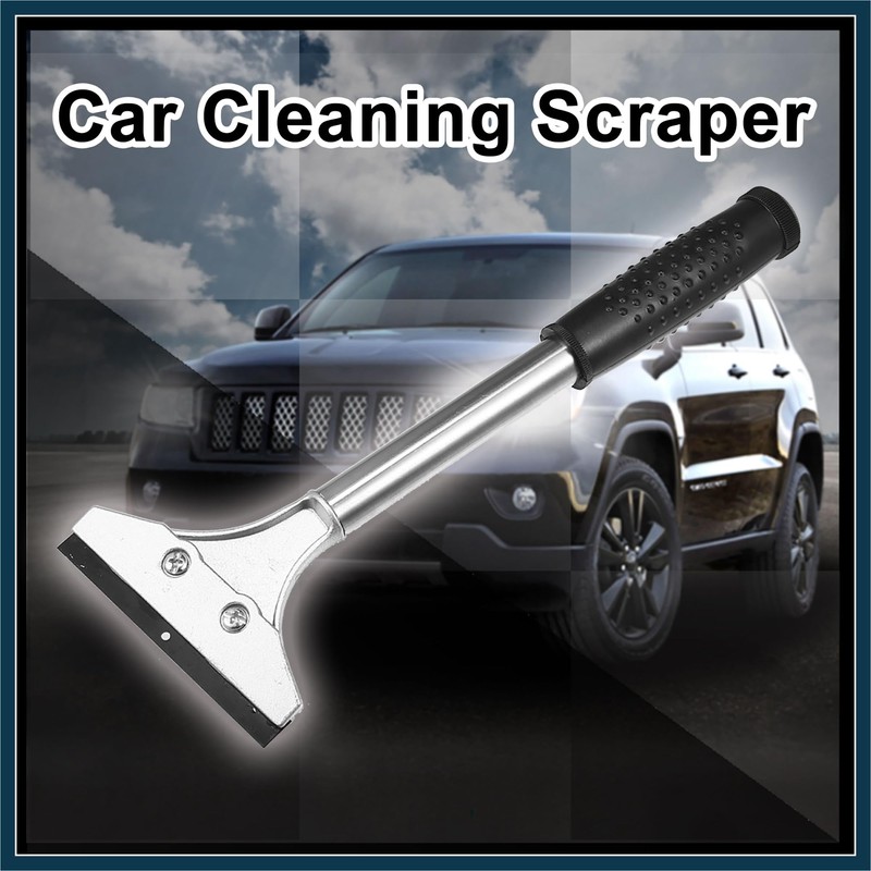TUCKBOLD Black Plastic Coated Handle Metal Blade Car Cleaning Ice