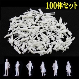 大容量 !! ジオラマ 模型 人 ミニフィギュア× 100体セット 【1:100】 プラモデル ジオラマ作成 鑑賞 Nゲージ 【kj402】
