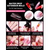 EBANKU 120 PCS Pink Matte Round Curved Dual Nail Forms