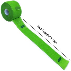 Barber Neck Strips - 5 Rolls 500 Strips Green, Disposable & Flexible Paper Neck Strips Barber Supplies for Salon Hair Cutting & Stylist, Water Resistant and Self-Adheres to Neck