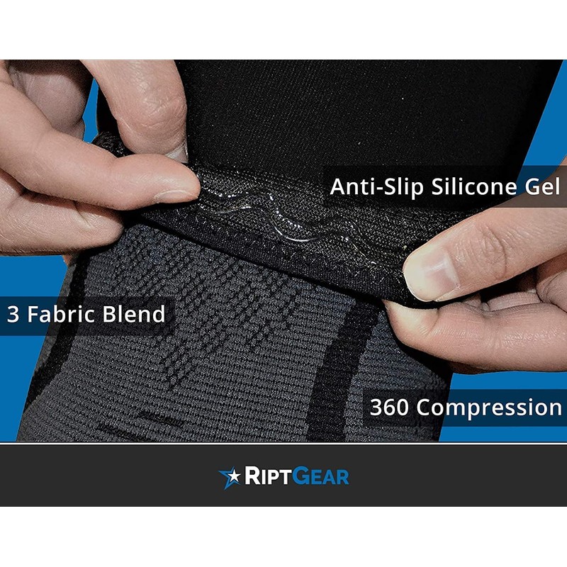 RiptGear Knee Compression Sleeve - 2 Pack - Braces for