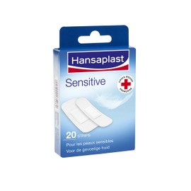 Hansaplast Pack of 20 Sensitive Plasters in 2 Sizes
