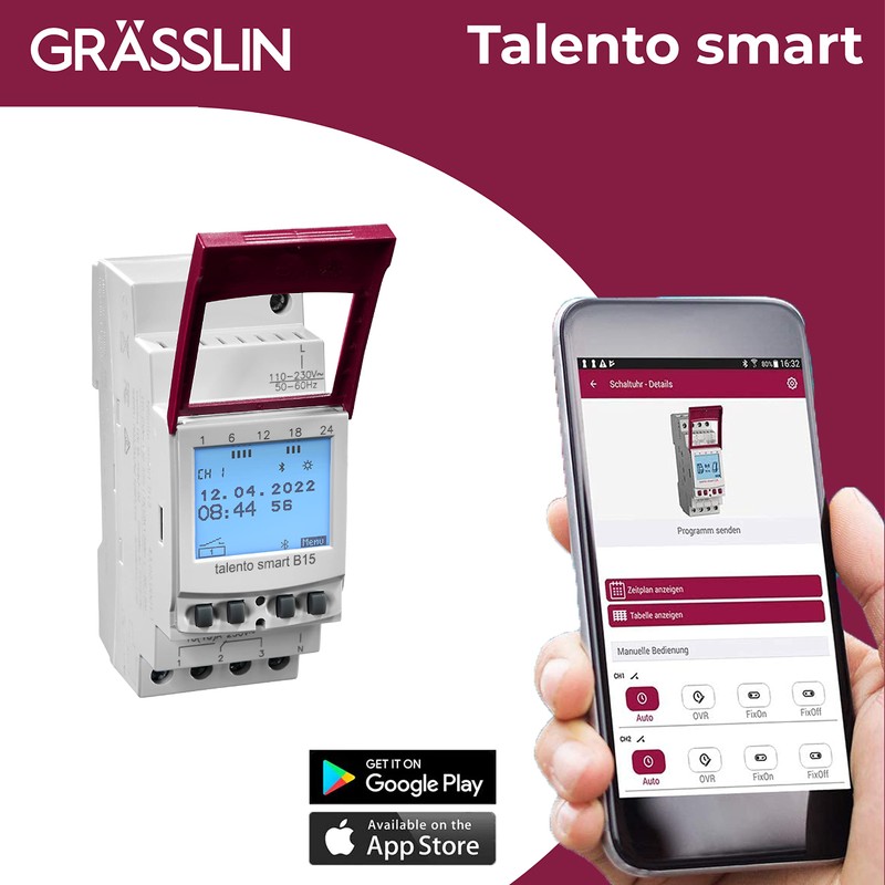 Grässlin Talento Smart B15 43.02.0001.1 1-Channel Timer Digital App