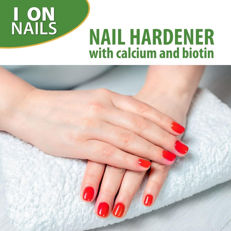 I On Nails Hardener with Calcium Biotin, Longer, Stronger, No