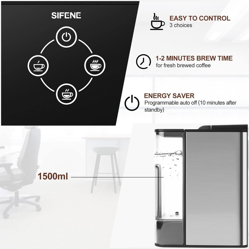 SIFENE single serve coffee machine 3-in-1 coffee maker for quick