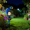 StarryMine Solar Powered Parrot Garden Stake Light, Warm White LED