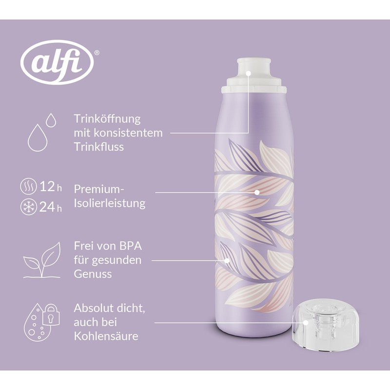 alfi Kids ISO Bottle 500 ml, Purple Pastel, Insulated Drinking