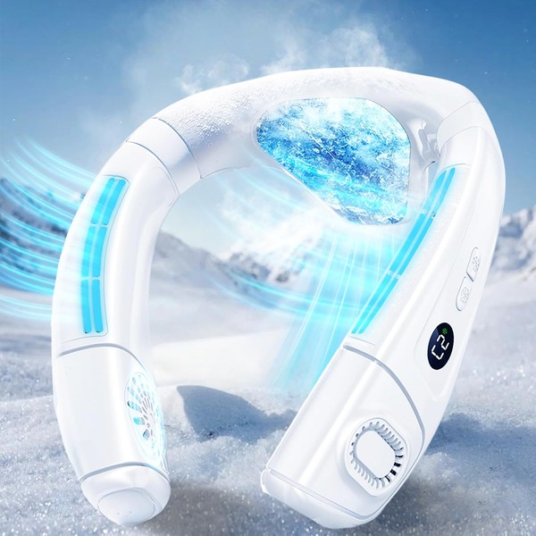 Portable Neck Fan with Large Ice Cooling Plate, Neck Fan