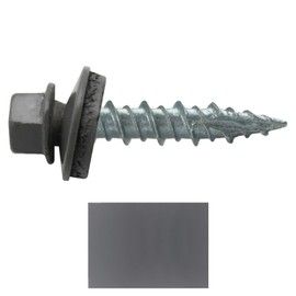 Metal Roofing Screws: (250) 10 x 1" Charcoal Hex Head Sheet Metal Roof Screw. Self Starting Metal to Wood siding Screws. EPDM Washer. Colored Head