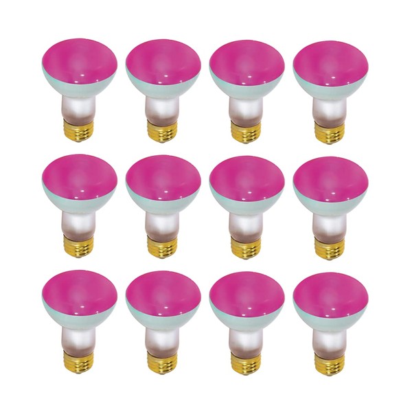 Satco S3212-12PK Light, 12 Pack, Pink, 12 Count