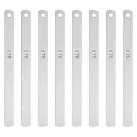 HARFINGTON 8 Blades Metric Steel Feeler Gauge, 0.75mm Thickness Filler Gauge, Offset Valves, Guitar Gauge Gage Measuring Tool, for Gap Width Thickness Measuring