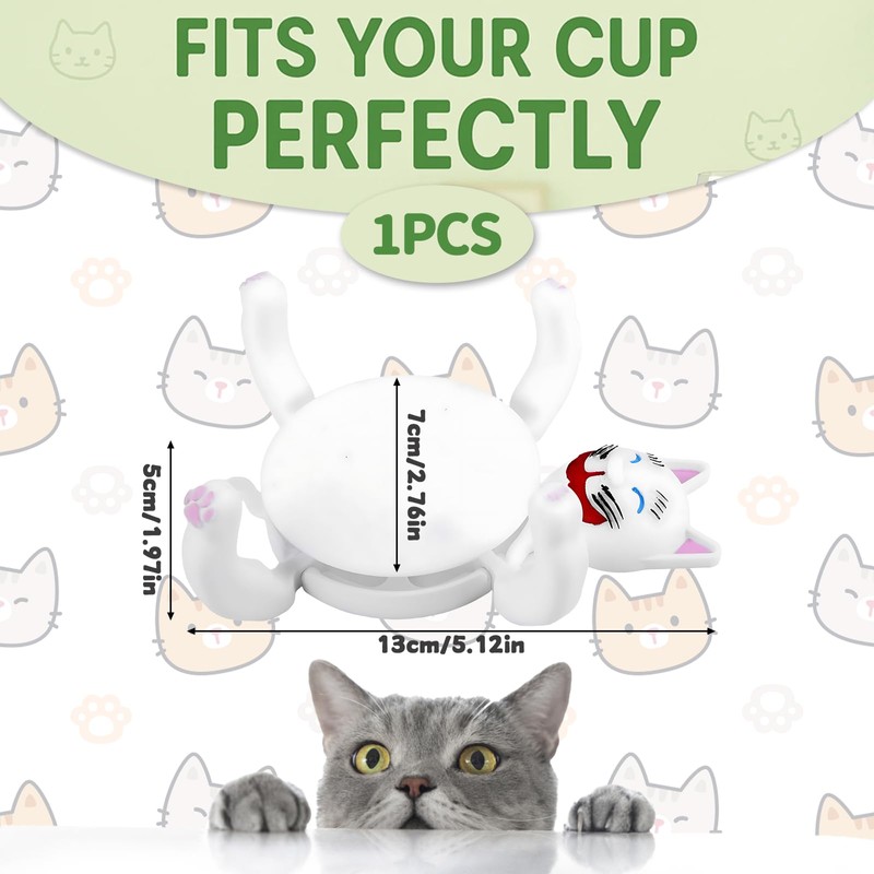Cute Cat Coasters That Hold the Cup, Cat Coasters for