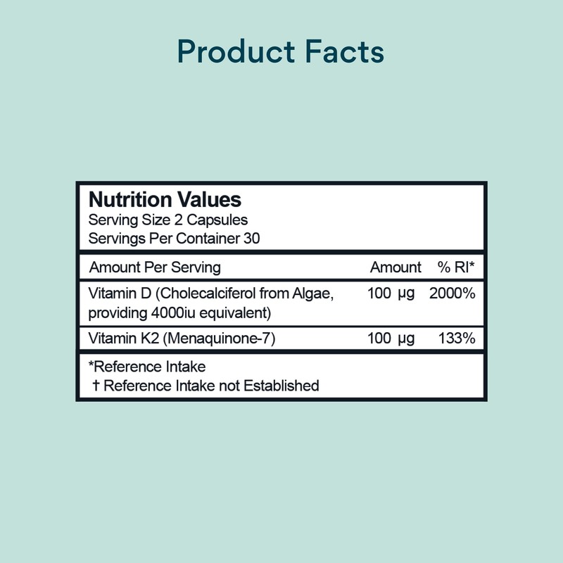 Bettervits Vitamin D3 & K2 | High Strength 4,000IU |