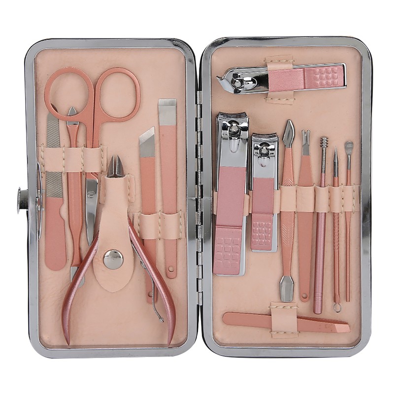 15pcs Manicure Stainless Steel Nail File Nail Clipper Ear Pick