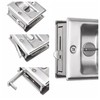 Eco-Fused Pocket Sliding Door Lock - Brushed Nickel Privacy Door
