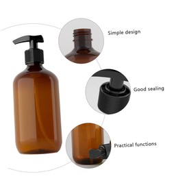 MERRYHAPY 5Pcs Emulsion Storage Bottles Refillable Press Lotion Containers for Travel Daily Use Leakproof Design for Shampoo Conditioner and Other Liquids