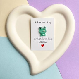 Pocket Hug with Greeting Cards, Long Distance Relationship Gifts, Anxiety Relief, Mental Health Positivity, Autism Fidget Gift, Stress Relief Gift for Her Him (pink)