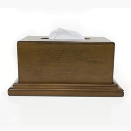 American Furniture Classics concealment tissue box, Walnut Finish, 12.25"L x 8.25"W x 6"H, Brown