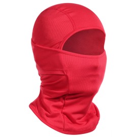 Achiou Ski Mask for Men Women, Summer Balaclava Face Mask, Shiesty Mask UV Protector Lightweight for Motorcycle Snowboard Red