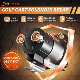 EXOEMTS Heavy Duty 48V Golf Cart Solenoid for Yamaha Drive G22/G29 Electric 2007-up Models, 4 Terminal G29 Golf Cart Solenoid Relay Assy Replacement OEM# JU6-H1950-00 JU6-H1950-00-00 JU6H19500000
