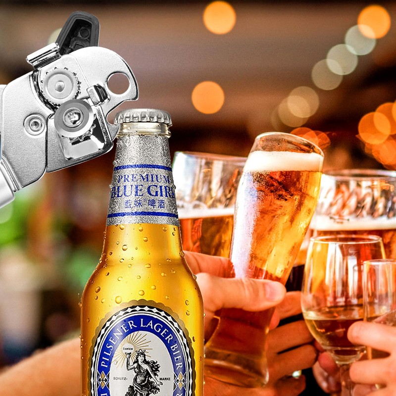 Can Opener Manual, Heavy Duty Stainless Steel Can Opener with