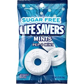 LIFE SAVERS Pep-O-Mint Breath Mints Hard Candy Bulk Pack, 2.75 oz Bag (Pack of 12)